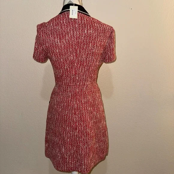 Maje Red and Black Mini Dress - Picture 5 of 14